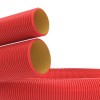 Двустенная труба ПНД гибкая для кабельной канализации д.63мм с протяжкой, SN13, 250Н,  в бухте 50м, цвет красный DKC 121963
