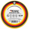 Kranz KR-09-2602 ∙ Изолента ПВХ KRANZ 0.13х15 мм, 20 м, желтая (10 шт./уп.) ∙ кратно 10 рулон