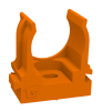 PR13.0152 ∙ Крепеж-клипса для труб для монтажного пистолета оранжевая d20 мм (100шт/900шт уп/кор) Промрукав