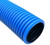 PR15.0068 ∙ Труба гофрированная двустенная ПНД жесткая тип 450 (SN12) синяя d90 мм 6м (36м/уп) Промрукав
