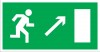 ЗнакПром Знак E05 Направление к эвакуационному выходу направо вверх (Пленка 150х300 мм)