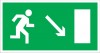 ЗнакПром Знак E07 Направление к эвакуационному выходу направо вниз (Пленка 150х300 мм)