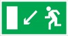 ЗнакПром Знак E08 Направление к эвакуационному выходу налево вниз (Пленка 150х300 мм)