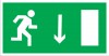 ЗнакПром Знак E09 Указатель двери эвакуационного выхода (правосторонний) (Пленка 150х300 мм)