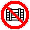 ЗнакПром Знак P12 Запрещается загромождать проходы и (или) складировать (Пленка 150х150 мм)